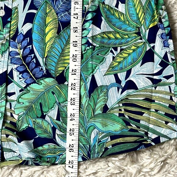 Soft Surrounding Jungle Leaf NWT Tropical Floral Size XL Longsleeve Button Shirt - Picture 4 of 8